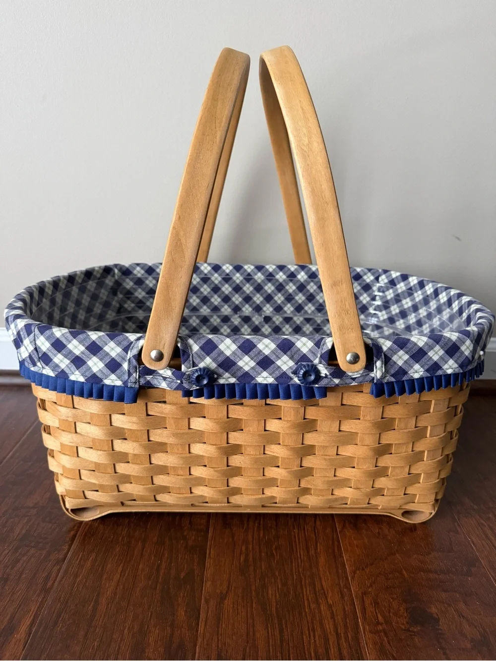 LONGABERGER BLUE RIBBON CRAFTING  BASKET,  PROTECTOR, FABRIC, CARD, ORGANIZER